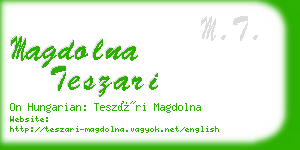 magdolna teszari business card